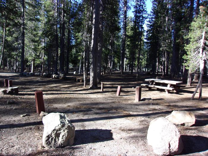 Campsite with grill, table and fire pitH.G. Hogue site #37