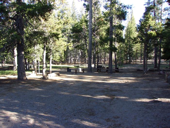 Campsite with grill, table, and fire ringH.G. Hogue site #42