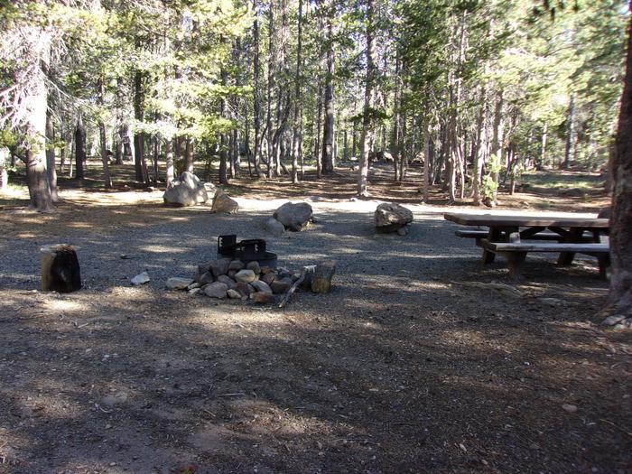 Campsite with table and fire ringH.G. Hogue site #56