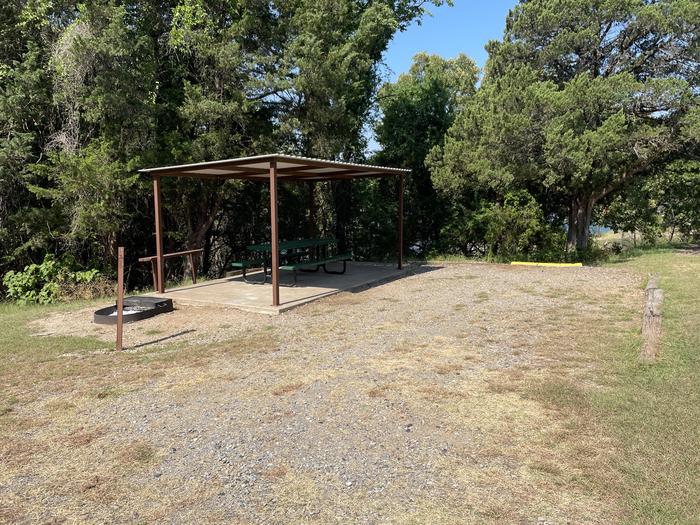 A photo of Site 05 of Loop PBEN at PRESTON BEND with Picnic Table, Fire Pit, Shade, Water Hookup