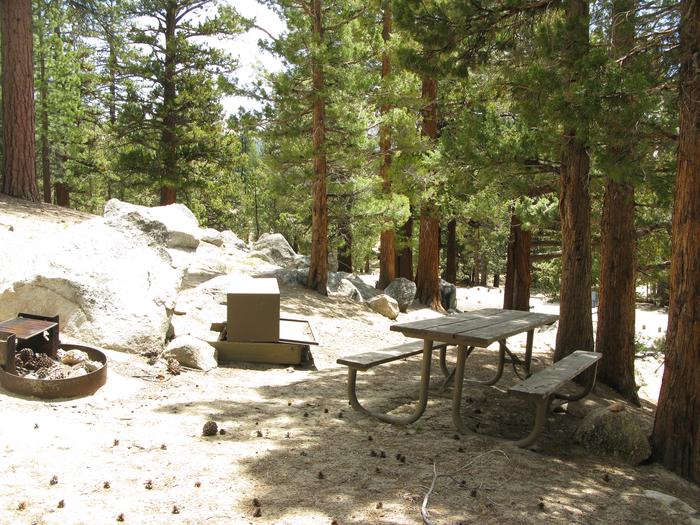 Vermillion CampgroundPicnic table, bear bin