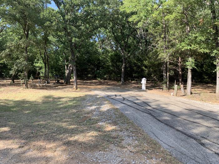 A photo of Site 022 of Loop HICKORY CREEK  at HICKORY CREEK with Picnic Table, Electricity Hookup, Fire Pit, Shade, Lantern Pole