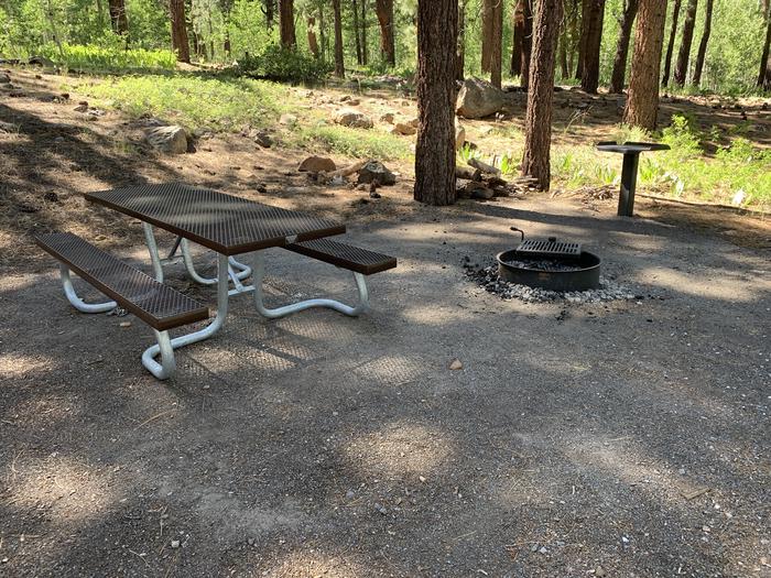 A photo of Site 12 of Loop Loop A at Lookout Campground with Picnic Table, Fire Pit, Shade