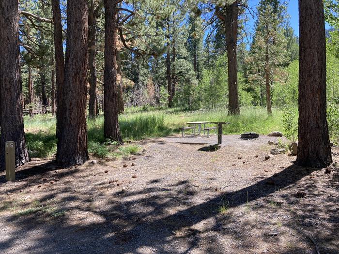 A photo of Site 05 of Loop Loop A at Lookout Campground with Picnic Table, Fire Pit, Shade