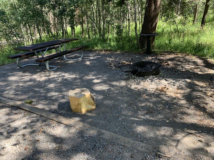 A photo of Site 15 of Loop Loop A at Lookout Campground with Picnic Table, Fire Pit, Shade