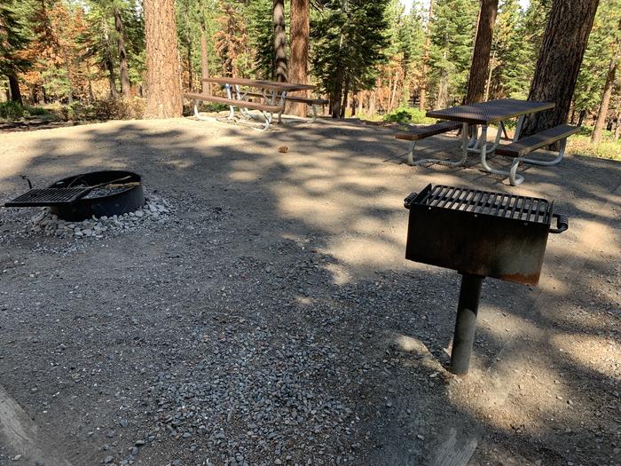 A photo of Site 10 of Loop Loop A at Lookout Campground with Picnic Table, Fire Pit, Shade