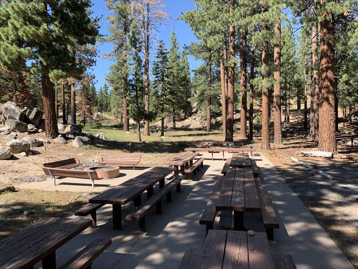 A photo of Site 19 of Loop Loop A Group at Lookout Campground with Picnic Table, Fire Pit
