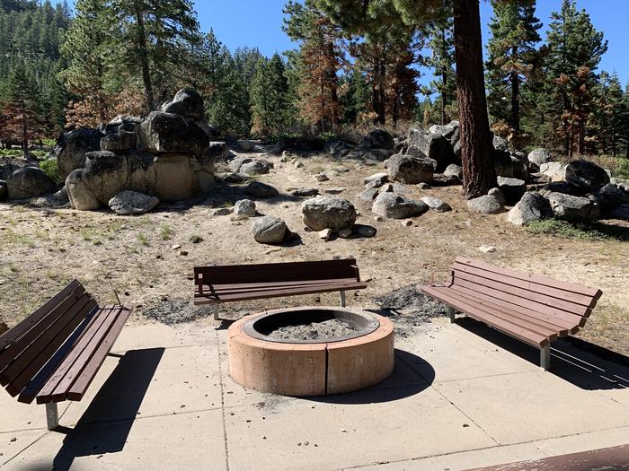 A photo of Site 19 of Loop Loop A Group at Lookout Campground with Picnic Table, Fire Pit
