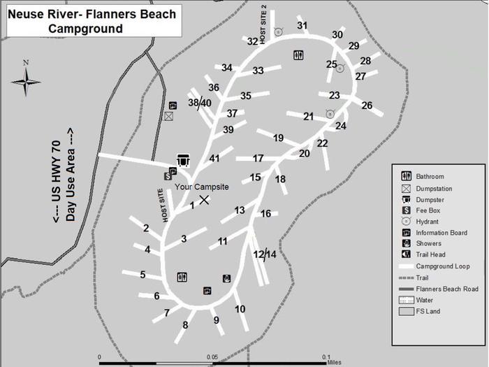 Flanners Beach Campsite #1First Come-First Served Non-electric Campsite.  