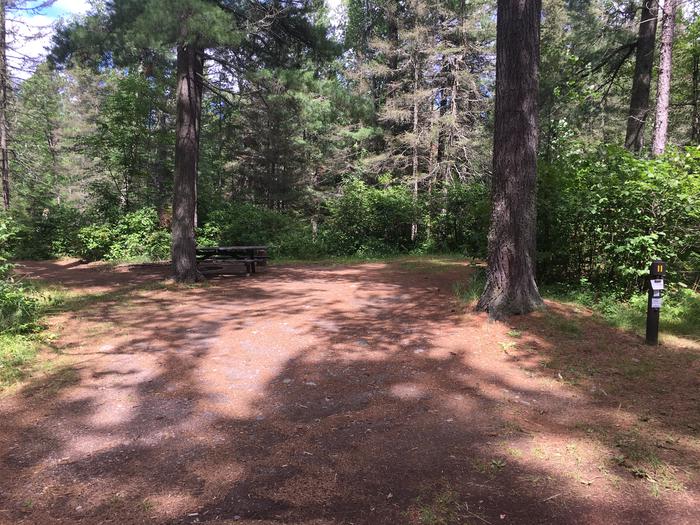 A photo of Site 11 of Loop West Loop at Little Isabella River Campground with Picnic Table, Fire Pit, Shade, Tent Pad, and Parking AreaA photo of Site 11 of Loop West Loop at Little Isabella River Campground with Picnic Table, Fire Pit, Shade, Tent Pad