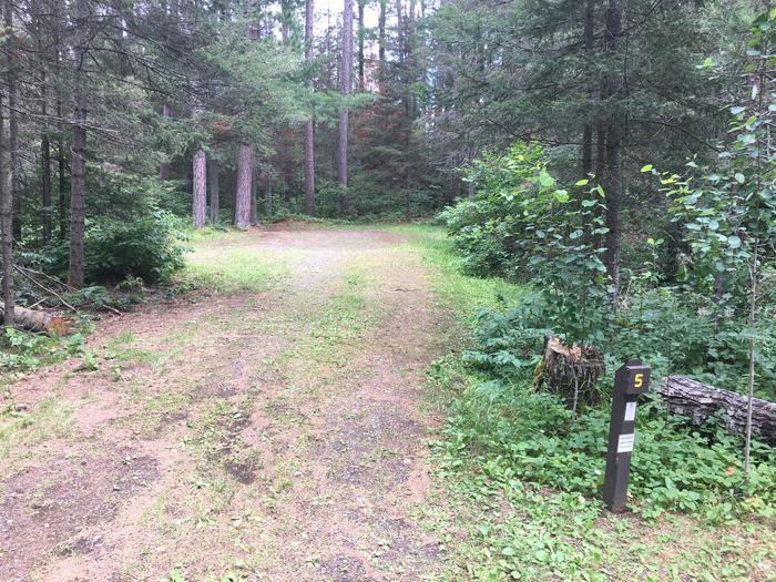 A photo of Site 5 of Loop West Loop at Little Isabella River Campground with No Amenities Shown