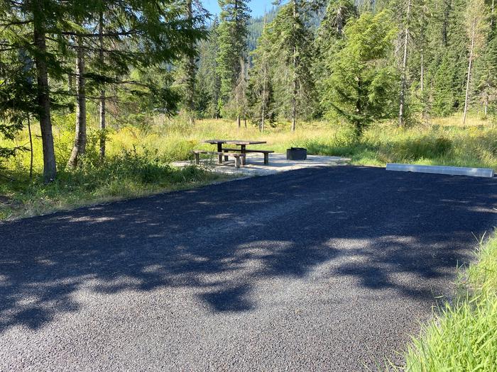 A photo of Site B024 of Loop B at KIT PRICE with Picnic Table, Fire Pit, Shade