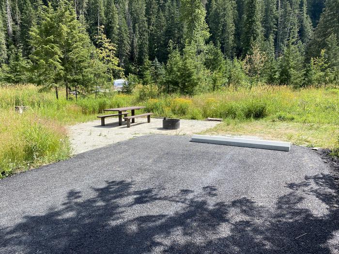 A photo of Site A016 of Loop A at KIT PRICE with Picnic Table, Fire Pit, Tent Pad