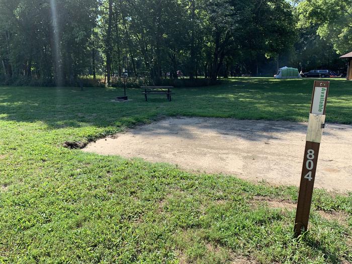 A photo of Site 804 of Loop Loop 800 at ALLEY SPRING with Picnic Table, Fire Pit, Tent Pad, Lantern Pole