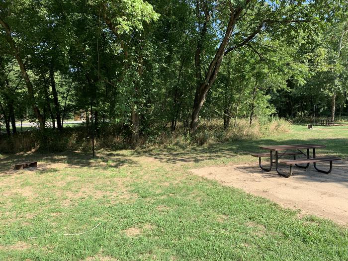 A photo of Site 910 of Loop Loop 900 at ALLEY SPRING with Picnic Table, Fire Pit, Tent Pad, Lantern Pole