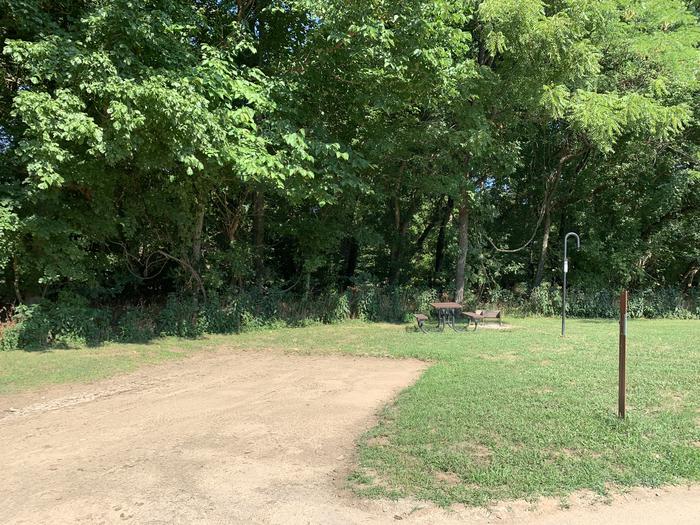 A photo of Site 801 of Loop Loop 800 at ALLEY SPRING with Picnic Table, Fire Pit, Tent Pad, Lantern Pole