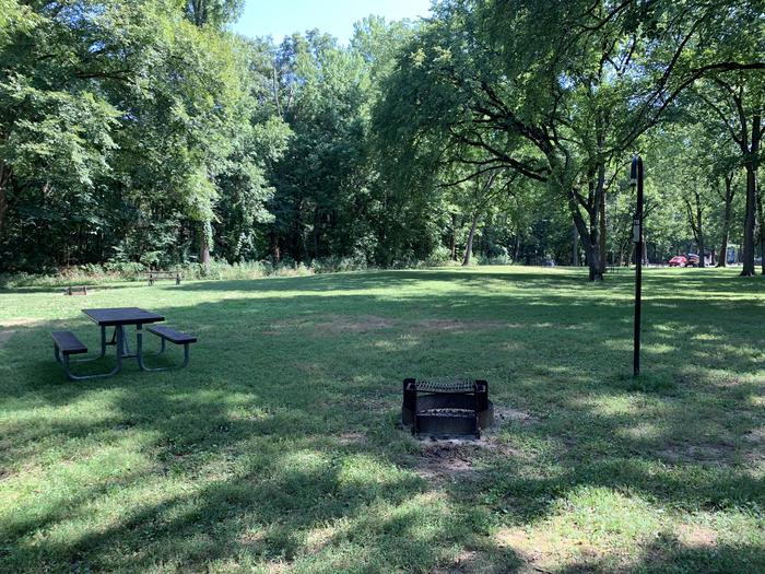 A photo of Site 719 of Loop Loop 700 at ALLEY SPRING with Picnic Table, Fire Pit, Lantern Pole