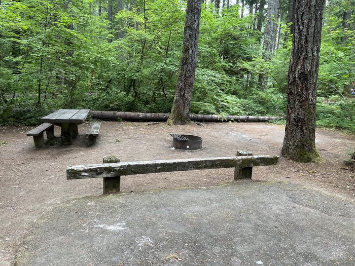 A photo of Site 02 of Loop West at HOOVER CAMPGROUND with Picnic Table, Fire Pit