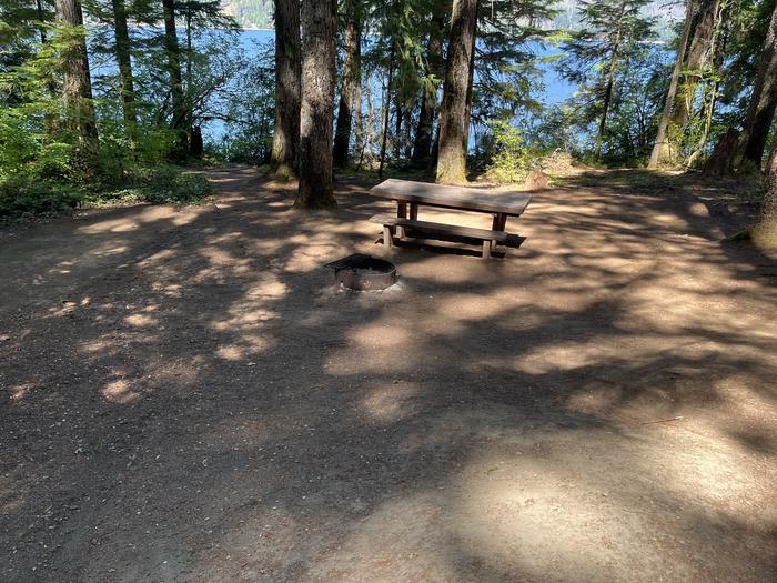 A photo of Site 017 of Loop Loop 2 at SOUTHSHORE AT DETROIT LAKE with Picnic Table, Fire Pit, Tent Pad