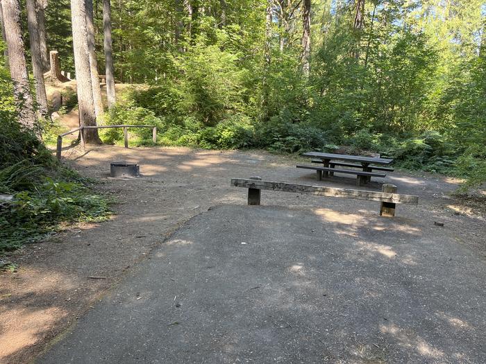 A photo of Site 23 of Loop East at HOOVER CAMPGROUND with Picnic Table, Fire Pit, Shade, Tent Pad