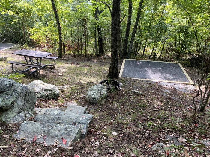 A photo of Site 16 of Loop A at Look Rock Campground with Picnic Table, Fire Pit, Tent Pad