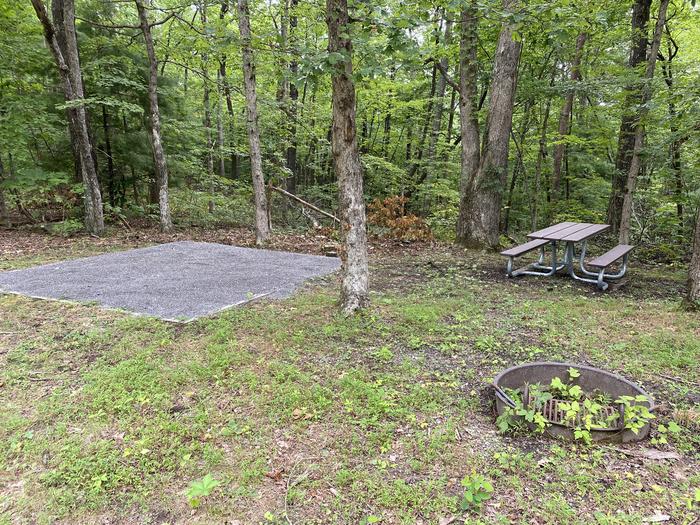 A photo of Site 26 of Loop A at Look Rock Campground with Picnic Table, Fire Pit, Tent Pad