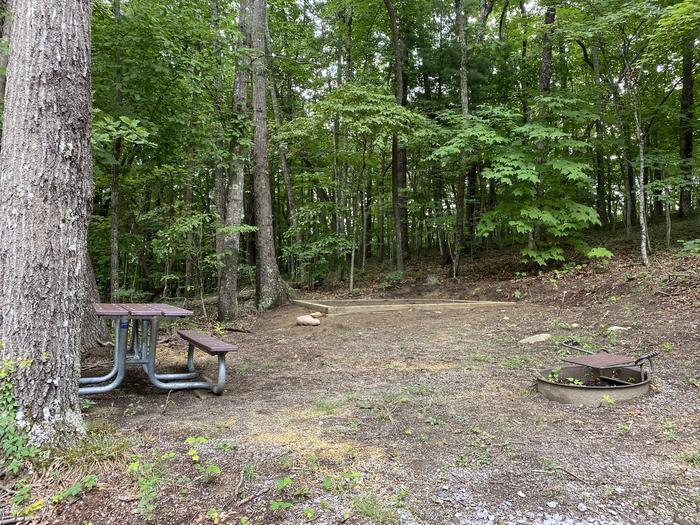 A photo of Site 35 of Loop A at Look Rock Campground with Picnic Table, Fire Pit, Tent Pad