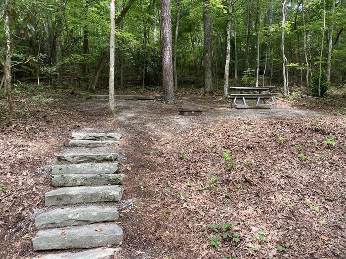 A photo of Site 57 of Loop A at Look Rock Campground with Picnic Table, Fire Pit, Tent Pad