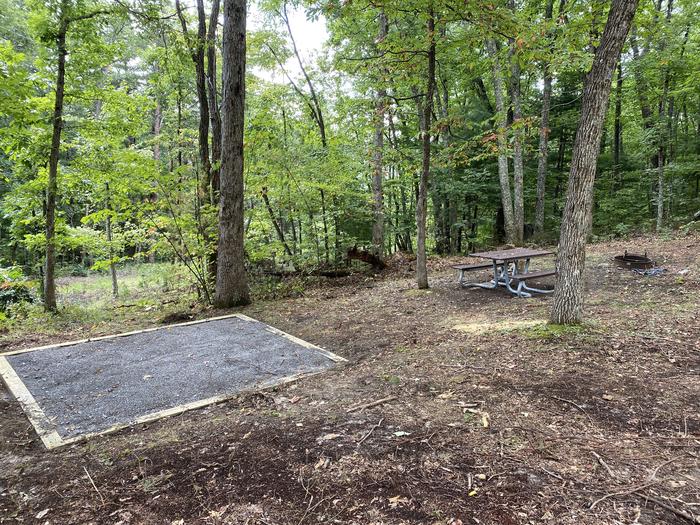 A photo of Site 23 of Loop A at Look Rock Campground with Picnic Table, Fire Pit, Tent Pad