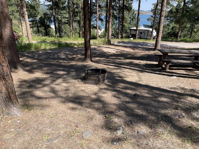 A photo of Site 009 of Loop RSVC at Pactola Reservoir Campground with Fire Pit