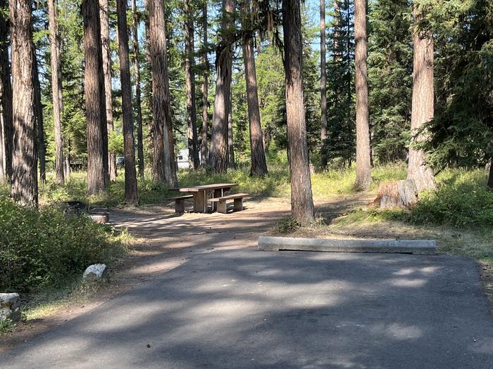 A photo of Site RPS25 at River Point Lolo Campground (MT) with Picnic Table, Fire Pit, Tent PadA photo of Site RPS25 at River Point Lolo Campground (MT) with Picnic Table, Fire Pit, Tent Pad. 