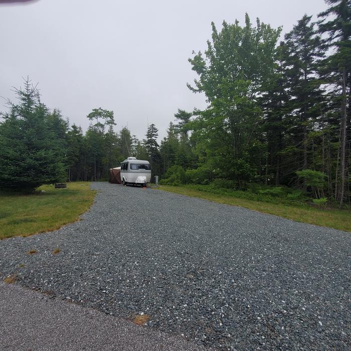 A photo of Site B28 of Loop B-Loop at Schoodic Woods Campground with Picnic Table, Electricity Hookup, Water Hookup