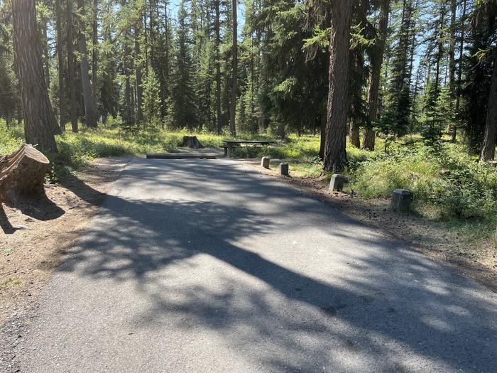 A photo of Site RPS05 at River Point Lolo Campground (MT) with Campsite Driveway Shown.A photo of Site RPS05 at River Point Lolo Campground (MT) with Campsite Driveway shown. 