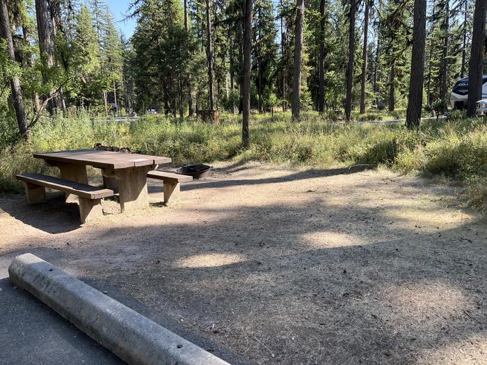 A photo of Site RPS01 at River Point Lolo Campground (MT) with Picnic Table, Fire Pit, Tent Pad. A photo of Site RPS01 at River Point Lolo Campground (MT) with Picnic Table, Fire Pit, Tent Pad.