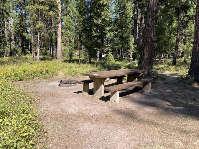 A photo of Site RPS02 at River Point Lolo Campground (MT) with Picnic Table, Fire Pit.