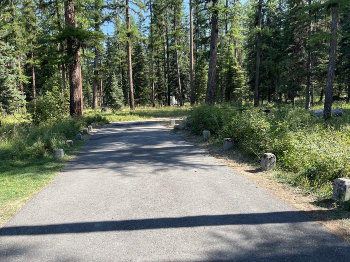 A photo of Site RPS18 at River Point Lolo Campground (MT) with Campsite Driveway shown. A photo of Site RPS18 at River Point Lolo Campground (MT) with Campsite Driveway shown.
