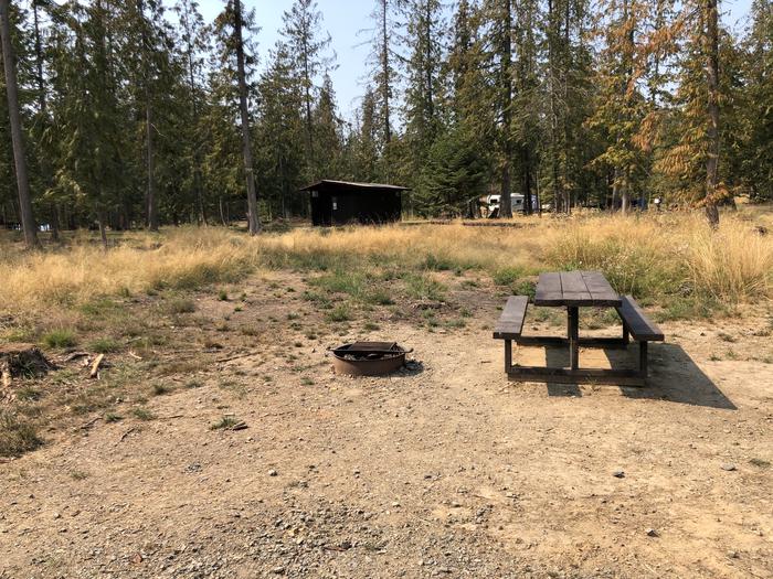A photo of Site 024 of Loop REDS at SAM OWEN with Picnic Table, Fire Pit