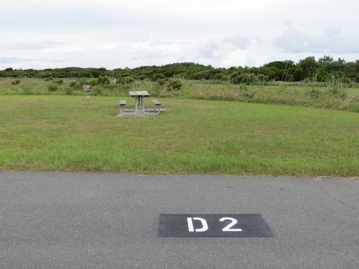 Pull through parking, grass site, picnic table, stand up grill, end of the road, TENT ONLY