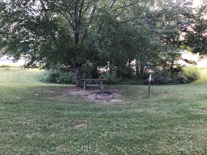 A photo of Site 096 of Loop  at SUGAR BOTTOM CAMPGROUND with Picnic Table, Fire Pit, Shade