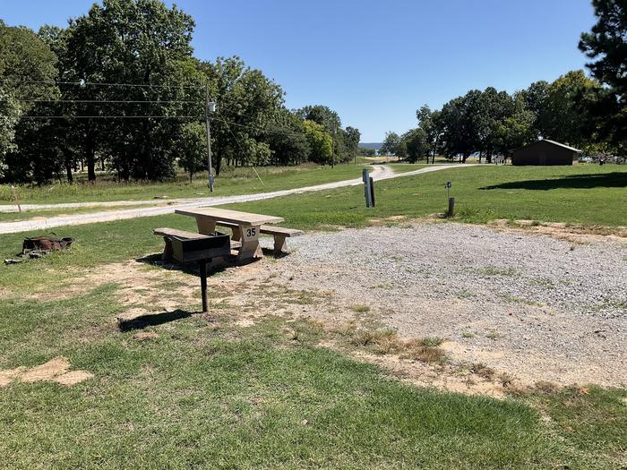 A photo of Site 35 of Loop Hitching Post at Walnut Creek  with Picnic Table, Electricity Hookup, Fire Pit, Water Hookup
