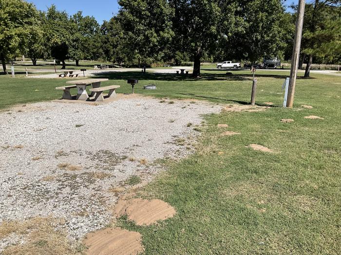 A photo of Site 36 of Loop Hitching Post at Walnut Creek  with Picnic Table, Electricity Hookup, Fire Pit, Water Hookup