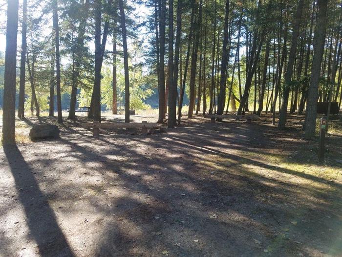 A photo of Site 11 of Loop BIG CREEK CAMPGROUND at Big Creek Campground (Flathead National Forest, MT) with Picnic Table, Fire Pit