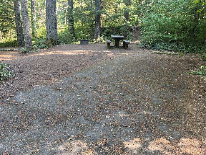 A photo of Site 023 of Loop East at Cove Creek (OR) with Picnic Table, Fire Pit