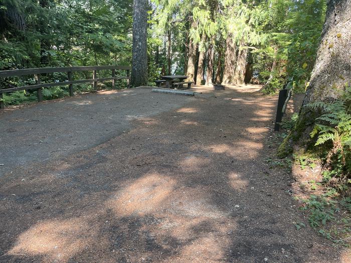 A photo of Site 030 of Loop East at Cove Creek (OR) with Picnic Table, Fire Pit, Tent Pad
