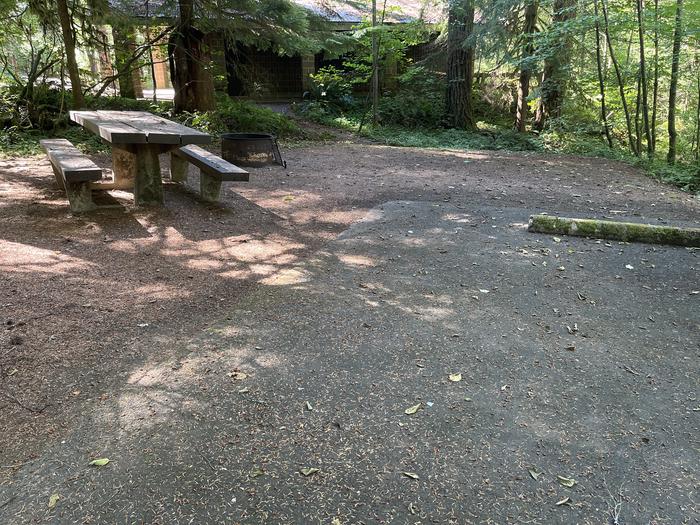 A photo of Site 021 of Loop East at Cove Creek (OR) with Picnic Table, Fire Pit