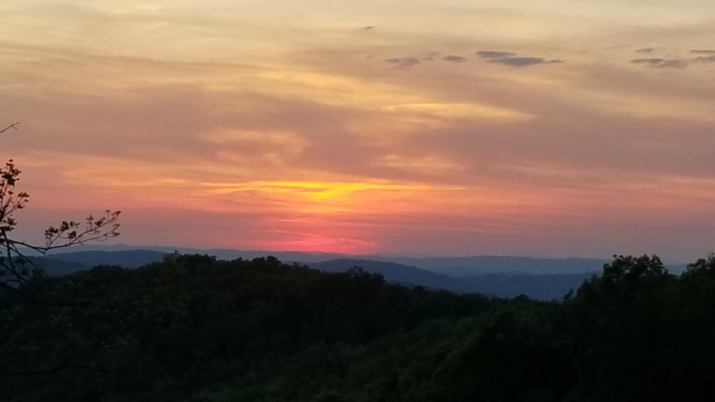 Sunset at the Saddle Overlook Near Rocky Knob Campground