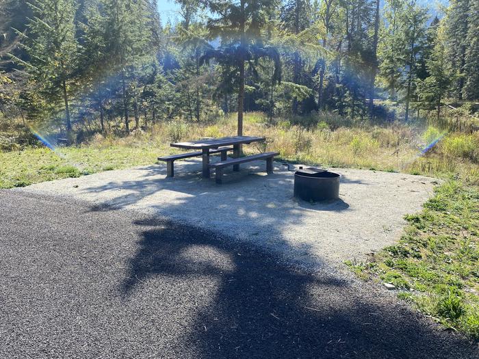A photo of Site A006 of Loop A at KIT PRICE with Picnic Table, Fire Pit, Tent Pad