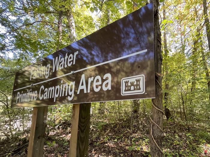 Falling Water Primitive Site Sign