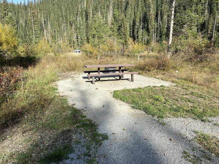 A photo of Site A002 of Loop A at KIT PRICE with Picnic Table, Fire Pit