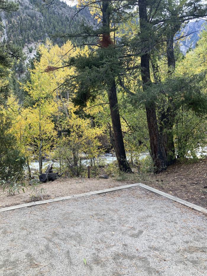 A photo of Site 004 of Loop MOUN at MOUNT PRINCETON with Picnic Table, Fire Pit, Shade, Food Storage, Tent Pad, Waterfront